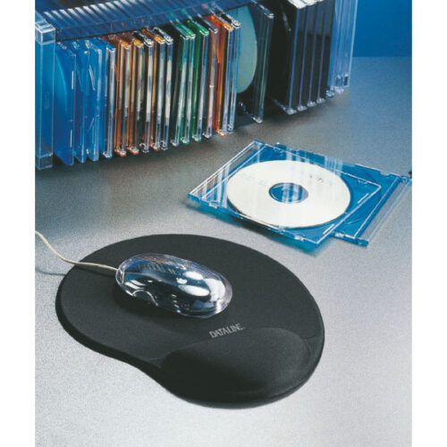 67106_01.jpg Żelowa podkładka Esselte Dataline pod mysz i nadgarstek (19 x 225 x 250), czarna