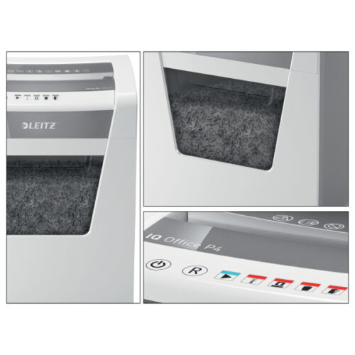 80030000_05.jpg Niszczarka Leitz IQ Office, P4, 15 kartek, 23 l kosz