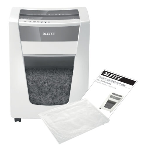 80060000_08.jpg Niszczarka Leitz IQ Office Pro, P4, 20 kartek, 30 l kosz