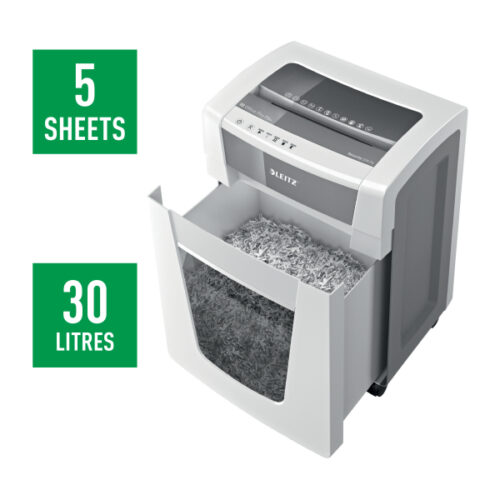 80100000_03.jpg Niszczarka Leitz IQ Office Pro, P6+, 5 kartek, 30 l kosz