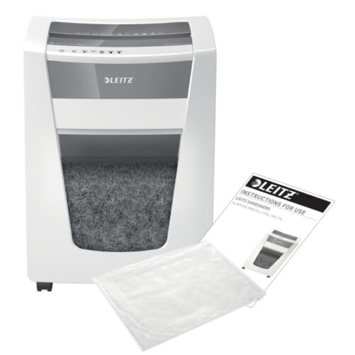 80100000_08.jpg Niszczarka Leitz IQ Office Pro, P6+, 5 kartek, 30 l kosz