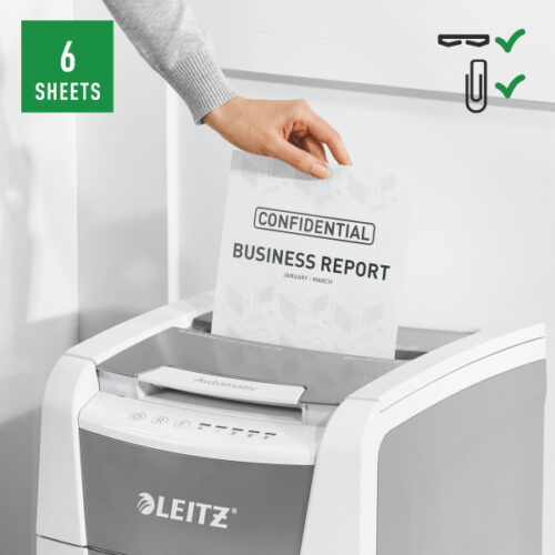 80120000_04.jpg Niszczarka Leitz IQ AutoFeed 100, P5, 100 kartek, 34 l kosz