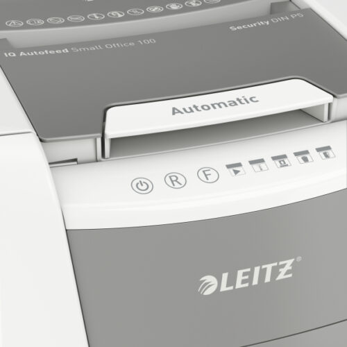 80120000_iu_06.jpg Niszczarka Leitz IQ AutoFeed 100, P5, 100 kartek, 34 l kosz