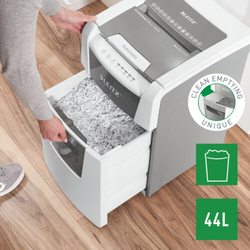 80140000_05.jpg Niszczarka Leitz IQ AutoFeed 150, P5, 150 kartek, 44 l kosz