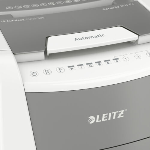 80150000_iu_07.jpg Niszczarka Leitz IQ AutoFeed 300, P4, 300 kartek, 60 l kosz