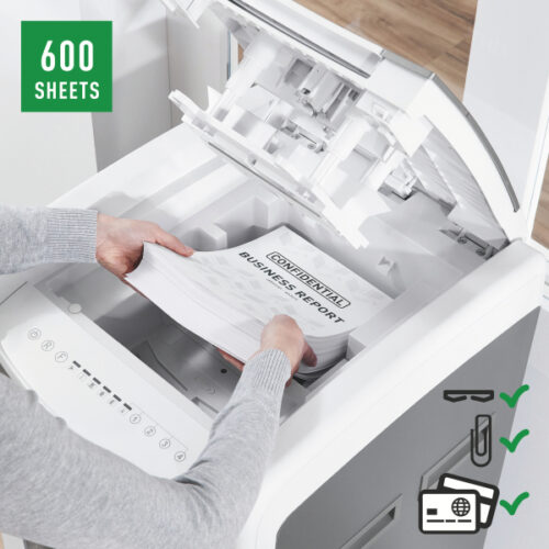 80180000_03.jpg Niszczarka Leitz IQ AutoFeed 600, P5, 600 kartek, 110 l kosz