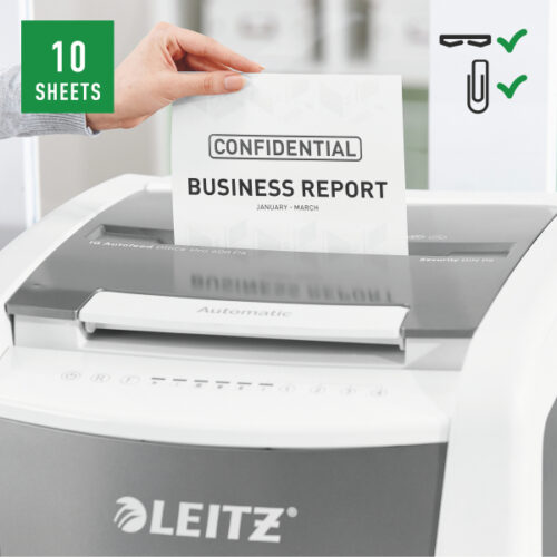 80180000_04.jpg Niszczarka Leitz IQ AutoFeed 600, P5, 600 kartek, 110 l kosz
