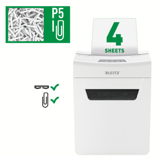 80940000_02.jpg Niszczarka Leitz IQ Protect Premium 4M, P5, 4 kartki, 14 l kosz