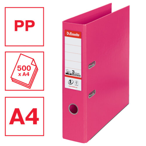 811313_01.jpg Segregator Esselte No.1, A4, szer. 75 mm, fuksja