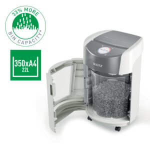 83590000_01.jpg Niszczarka Leitz IQ Optimax Small Office 350, P5, 8 kartek, 22 l kosz