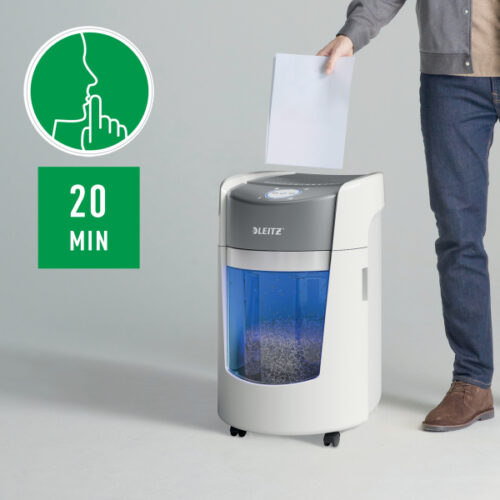 83590000_05.jpg Niszczarka Leitz IQ Optimax Small Office 350, P5, 8 kartek, 22 l kosz