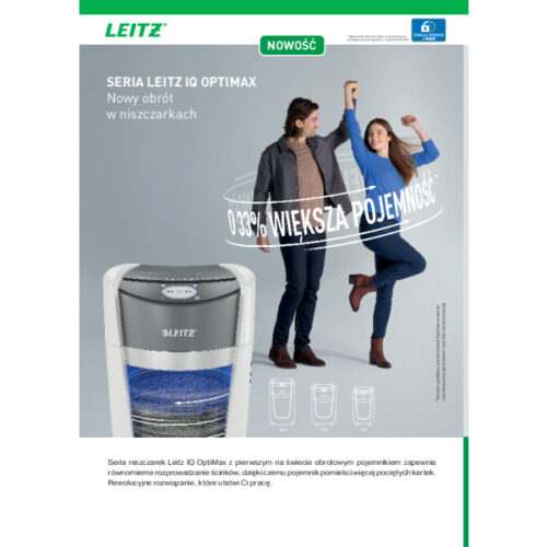83590000_n_01.jpg Niszczarka Leitz IQ Optimax Small Office 350, P5, 8 kartek, 22 l kosz