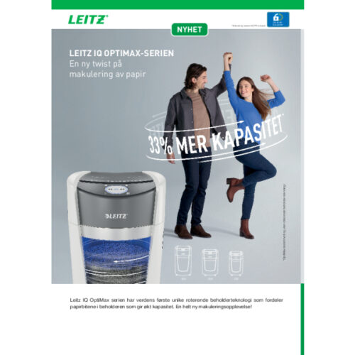 83590000_n_05.jpg Niszczarka Leitz IQ Optimax Small Office 350, P5, 8 kartek, 22 l kosz