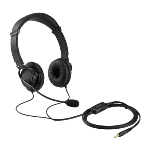 K33597WW_01.jpg Słuchawki Kensington 3,5mm Hi-Fi z mikrofonem i regulacją głośności
