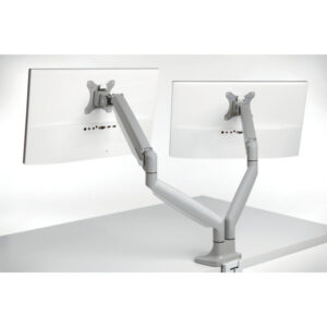 Podwójne ramię Kensington SmartFit™ One-Touch do monitora, szare