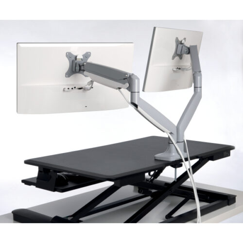 K55471EU_07.jpg Podwójne ramię Kensington SmartFit™ One-Touch do monitora, szare