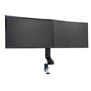 Oszczędzające miejsce na biurku podwójne ramię Kensington SmartFit™ do monitora, czarne