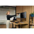 Oszczędzające miejsce na biurku podwójne ramię Kensington SmartFit™ do monitora, czarne