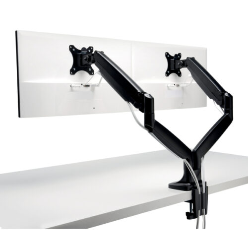 K59601WW_02.jpg Podwójne ramię Kensington SmartFit™ One-Touch do monitora, czarne