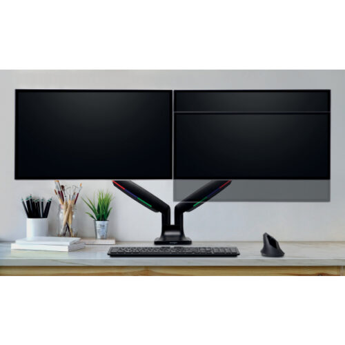 K59601WW_04.jpg Podwójne ramię Kensington SmartFit™ One-Touch do monitora, czarne