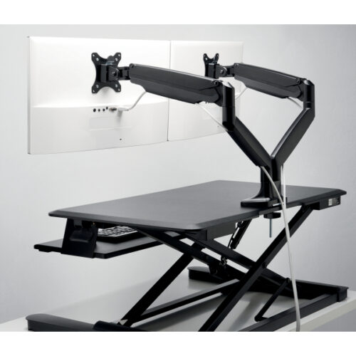 K59601WW_06.jpg Podwójne ramię Kensington SmartFit™ One-Touch do monitora, czarne