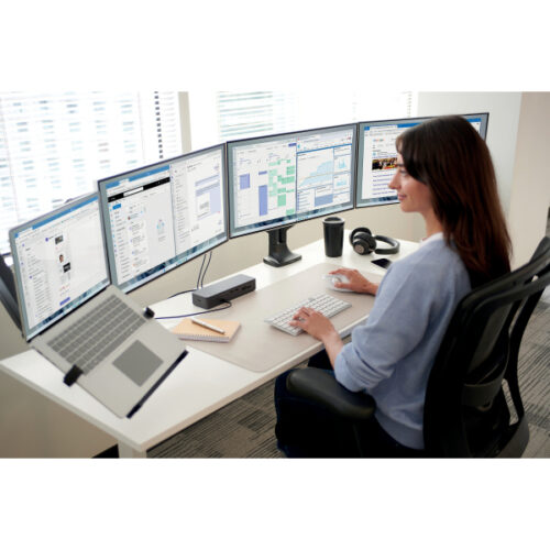 K59601WW_iu_02.jpg Podwójne ramię Kensington SmartFit™ One-Touch do monitora, czarne
