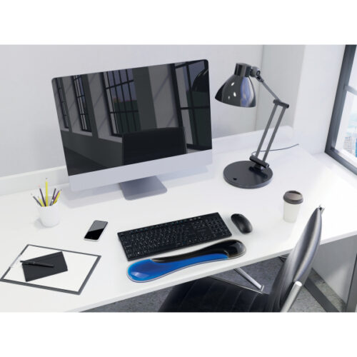 K62441WW_04.jpg Podkładka Kensington Slim Duo Gel pod nadgarstki do klawiatury, niebiesko-czarna