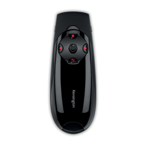 Prezenter bezprzewodowy Kensington Expert z czerwonym wskaźnikiem laserowym i sterowaniem kursorem, czarny