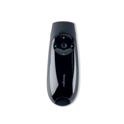 K72426EU.jpg Prezenter bezprzewodowy Kensington Expert z zielonym wskaźnikiem laserowym i sterowaniem kursorem, czarny