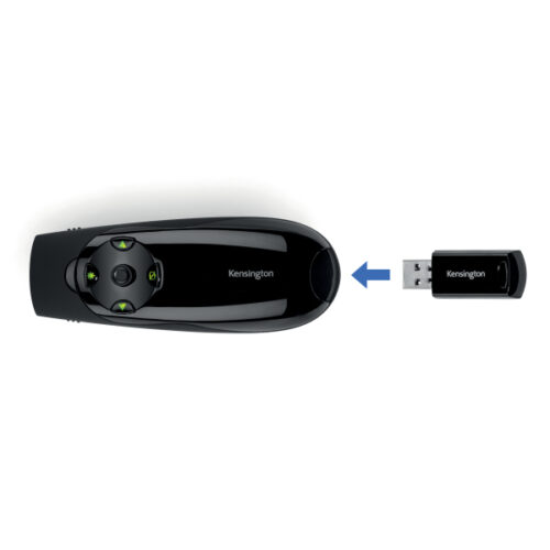 K72426EU_iu_08.jpg Prezenter bezprzewodowy Kensington Expert z zielonym wskaźnikiem laserowym i sterowaniem kursorem, czarny