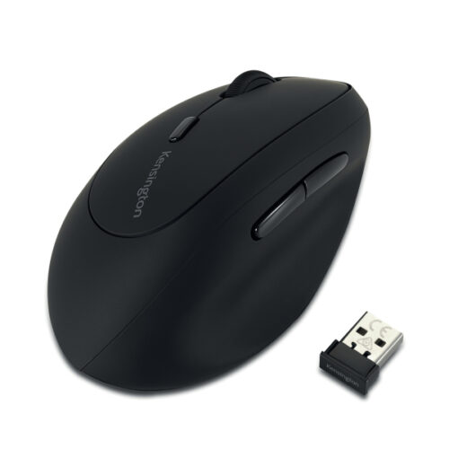 Bezprzewodowa mysz pionowa Kensington Pro Fit® Ergo dla osób leworęcznych, czarna